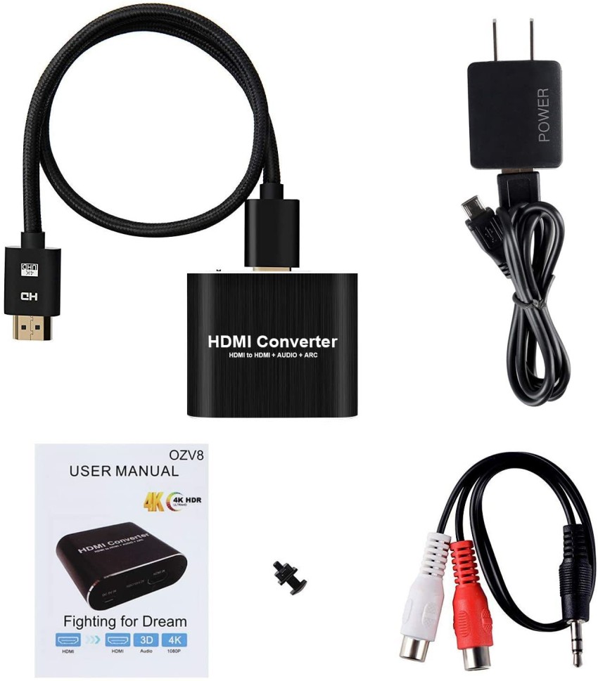 HDMI Splitter 1x2 With Audio Extractor(HDMI Audio Output),