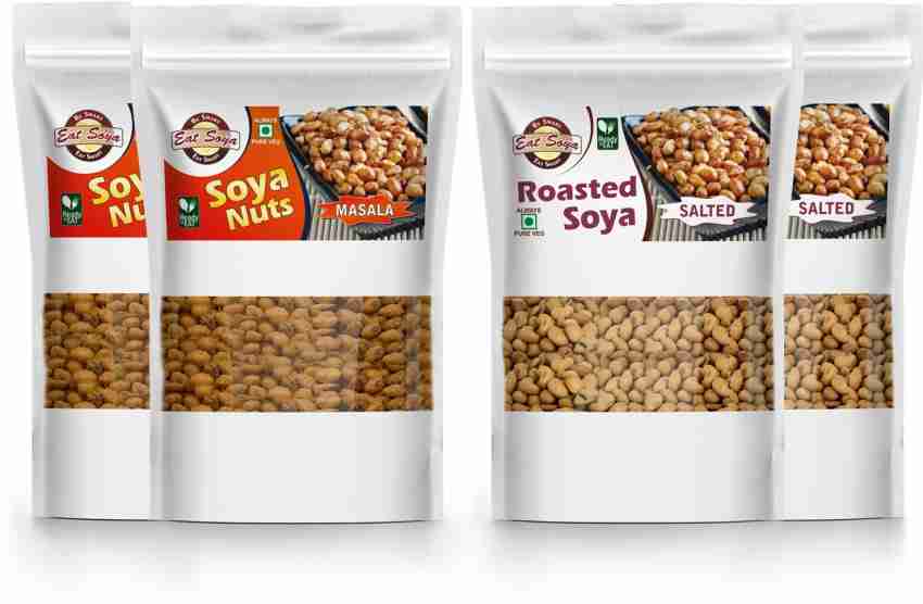 Eat Soya SOYA NUTS MASALA AND ROASTED SOYABEAN SALTED Price in India - Buy  Eat Soya SOYA NUTS MASALA AND ROASTED SOYABEAN SALTED online at