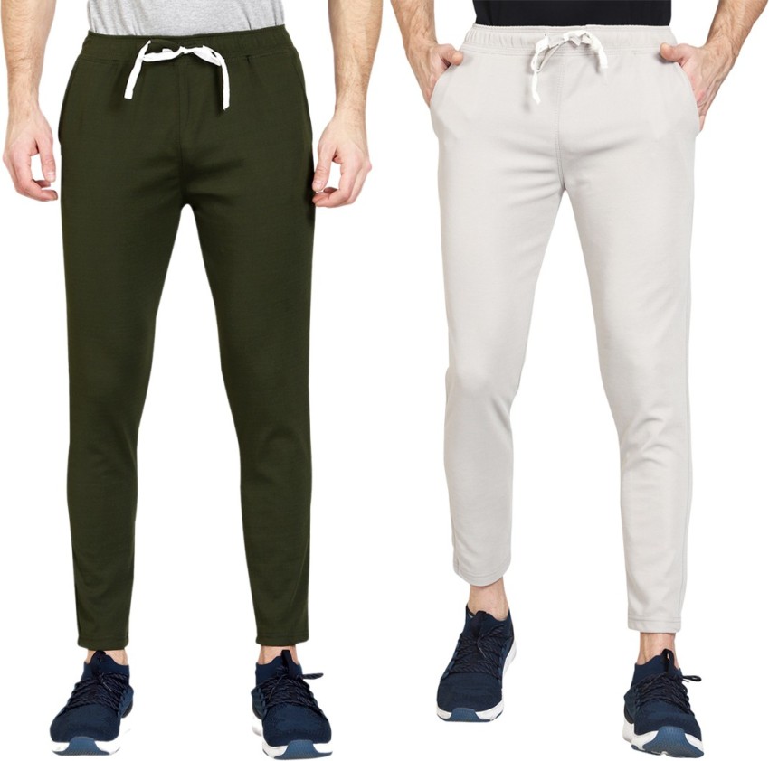 fcityin  Maleno Men Light Grey And Khaki Trousers Combo Pack Of 2   Maleno Men