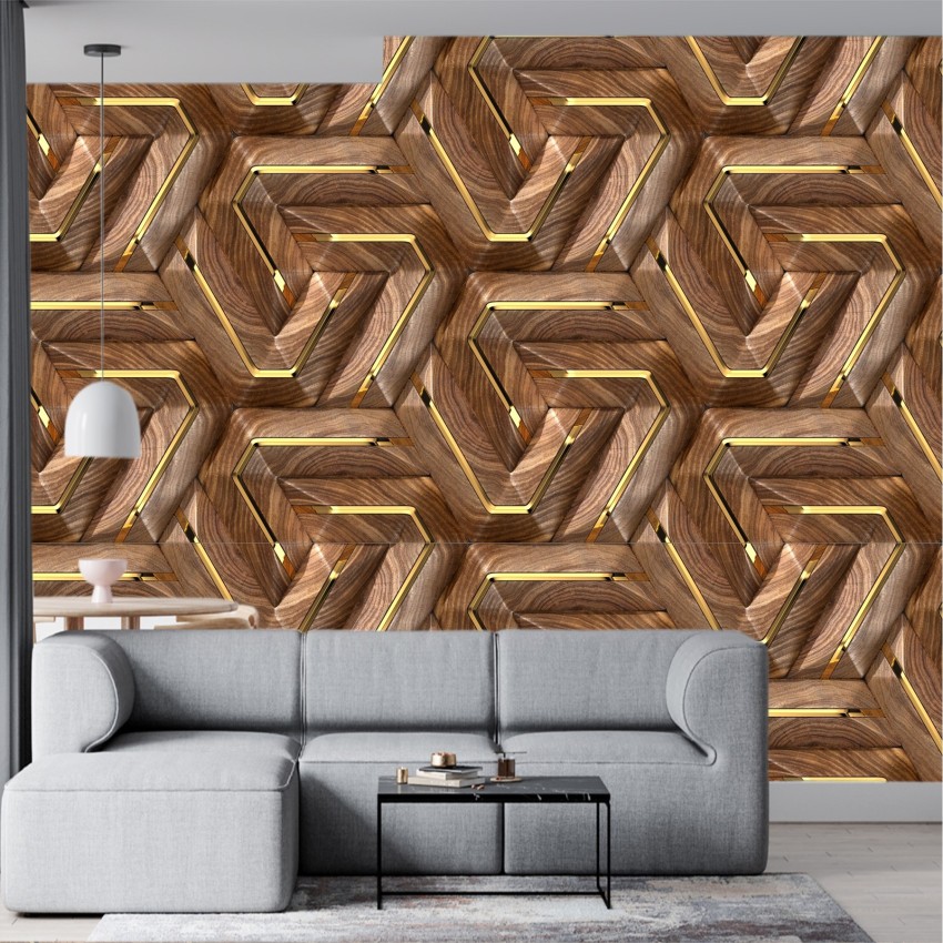 Buy Brown 3D Wood Design Peel And Stick Self Adhesive Wallpaper by  100yellow Online  3D Wallpapers  Wallpapers  Furnishings  Pepperfry  Product
