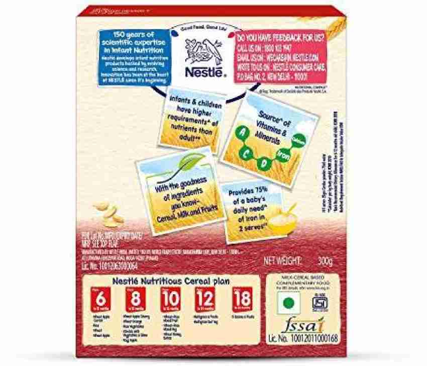 Nestle CERELAC Baby Cereal with Milk, Wheat – From 6 Months, 300g  Bag-In-Box Pac
