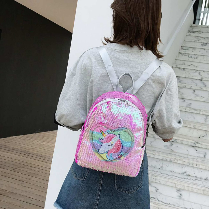 Unicorn flip sequin backpack on sale
