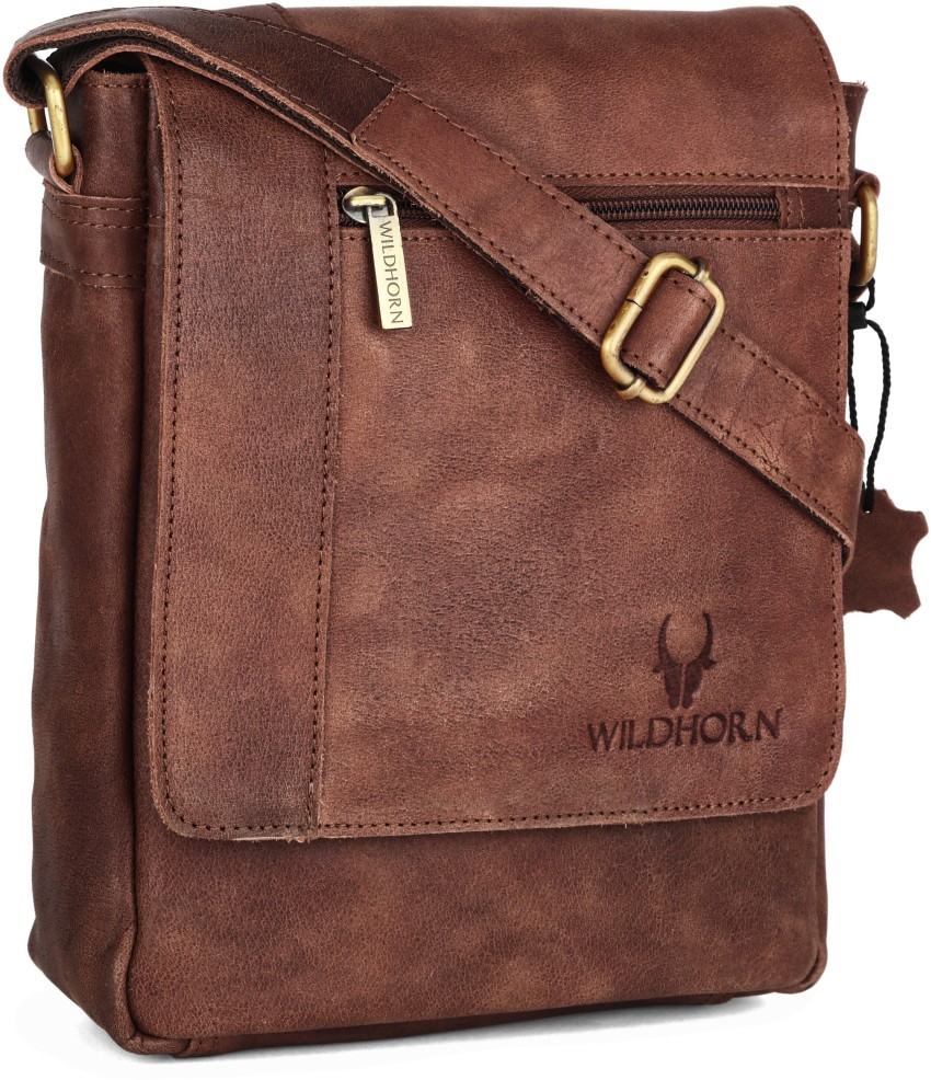 WILDHORN Leather 11034Laptop Messenger Men Bag Laptop Compartment  Adjustable Strap  eBay