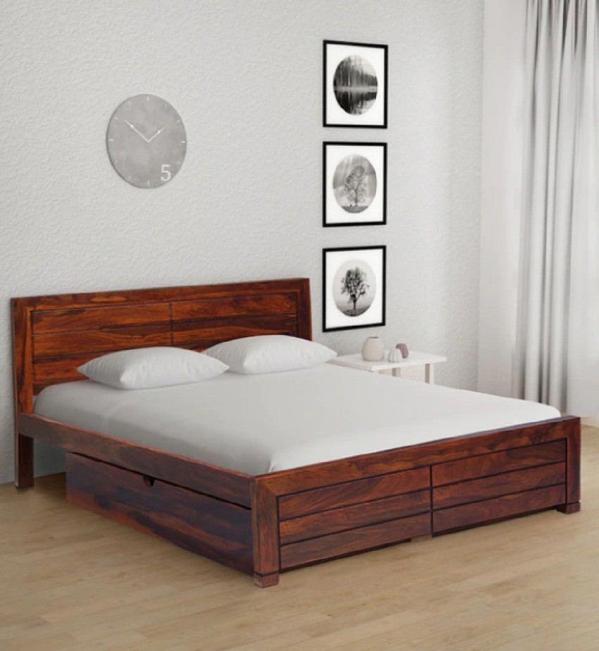 Pepperfry wooden outlet cot