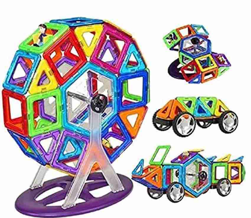 BuyBoxee Stem Building Magnetic Blocks 96 Pcs Magnetic Tiles with