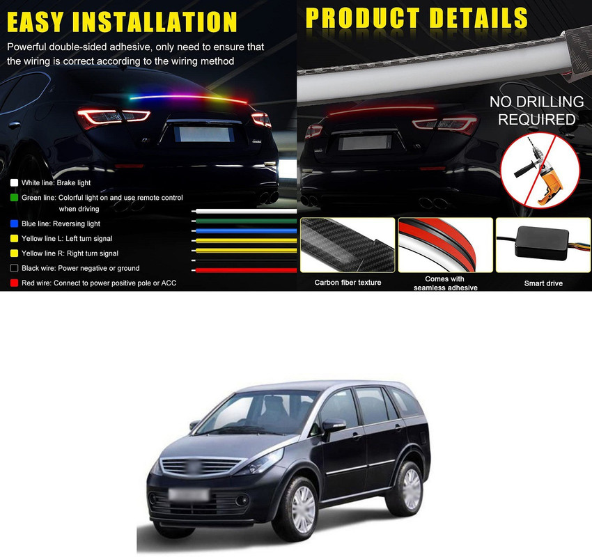 PROEDITION Universal Strip Splitter Spoiler Side Skirt Black for