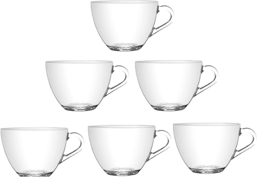 Beadart Glass Tea and Coffee Cup, Cute Tea Cups, 200 ml, Set of 6 (Clear, Cup  Set) Glass Coffee Mug Price in India - Buy Beadart Glass Tea and Coffee Cup,  Cute