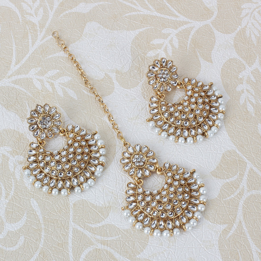 Maang tikka and earrings set sale flipkart