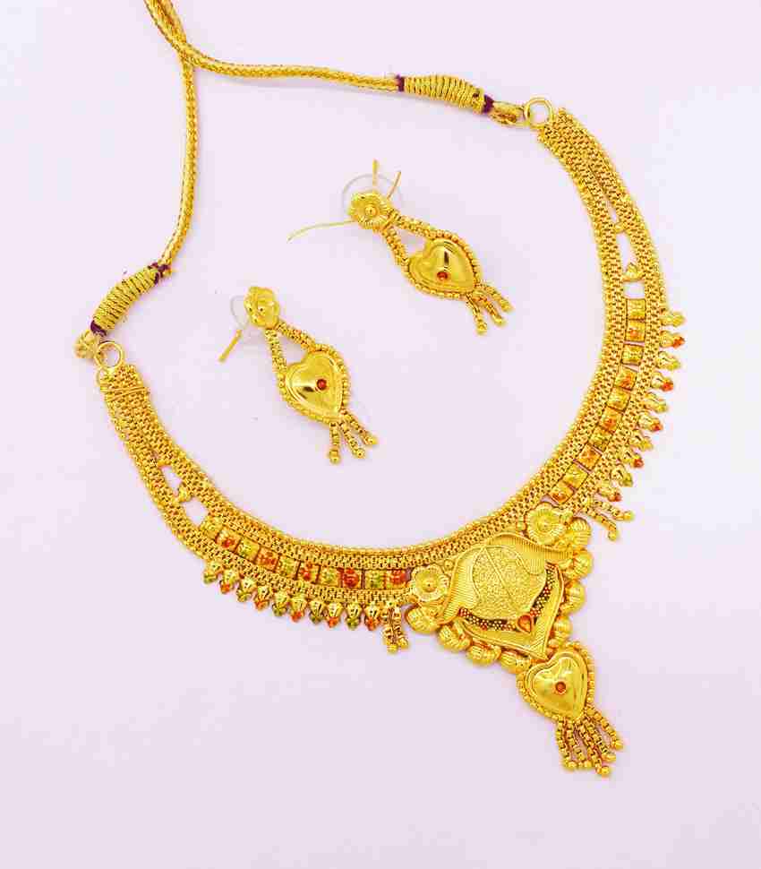Guarantee Ornament House Brass Gold plated Gold Jewellery Set