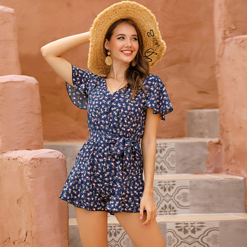 Jumpsuit with short sleeveless