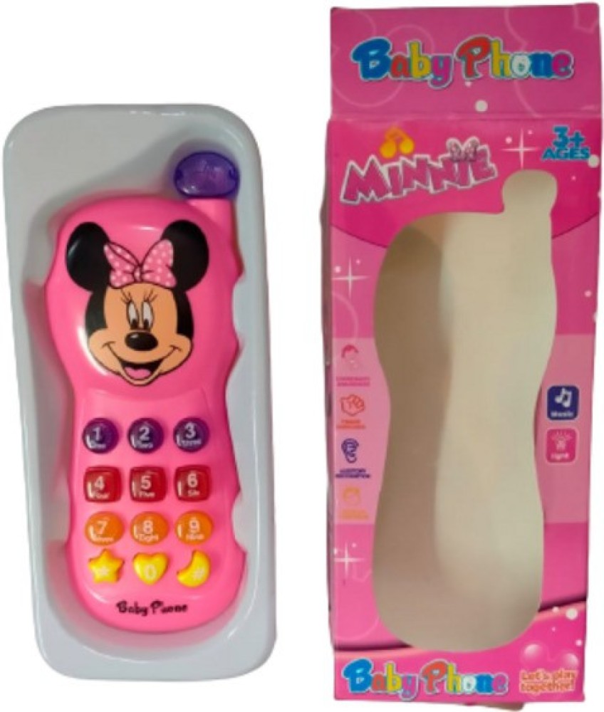 MindsArt Cartoon Minnie Mouse Musical Toy Mobile For Boys And Girls And Minnie  Mouse Musical Toy Phone For Kids Both For Boys And Girls - Cartoon Minnie  Mouse Musical Toy Mobile For