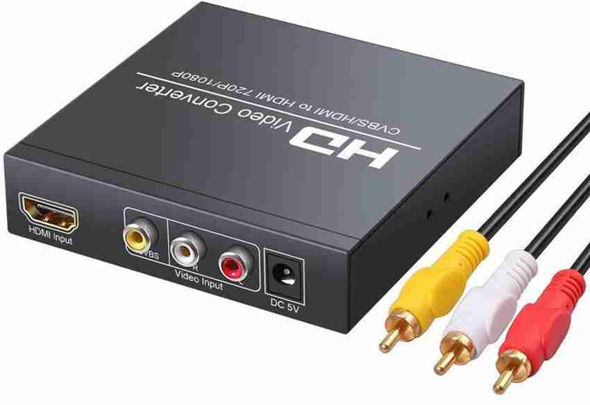 microware 1080P AV HDMI To HDMI Converter with 3.5mm Headphone and Coaxial Stereo Audio Media Streaming Device microware Flipkart