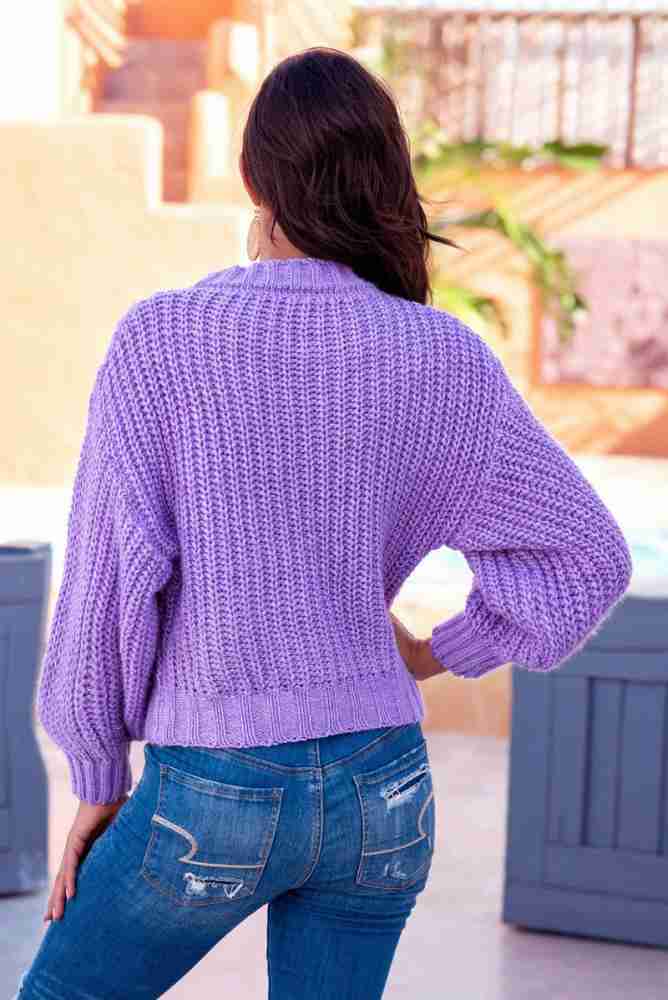 Ladies purple sweaters best sale