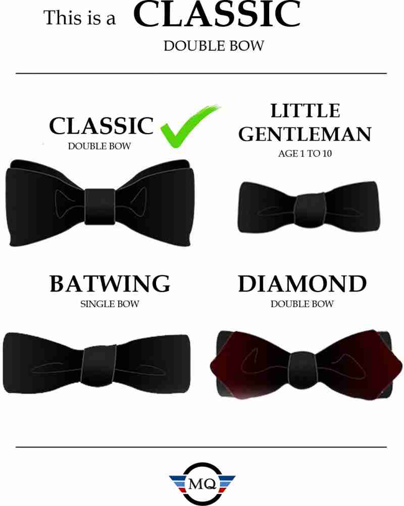 Qtsy Black Bow Solid Men Tie - Buy Qtsy Black Bow Solid Men Tie Online at  Best Prices in India