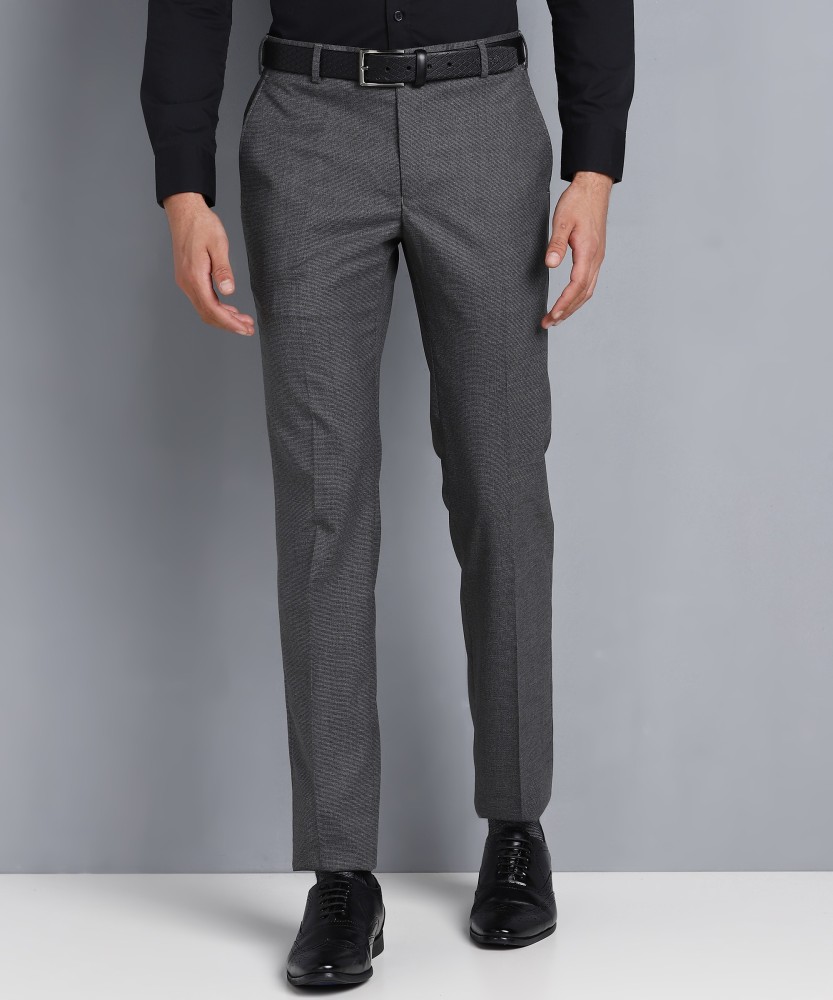 Raymond Formal Trousers  Buy Raymond Dark Grey Plain Formal Trousers Online   Nykaa Fashion