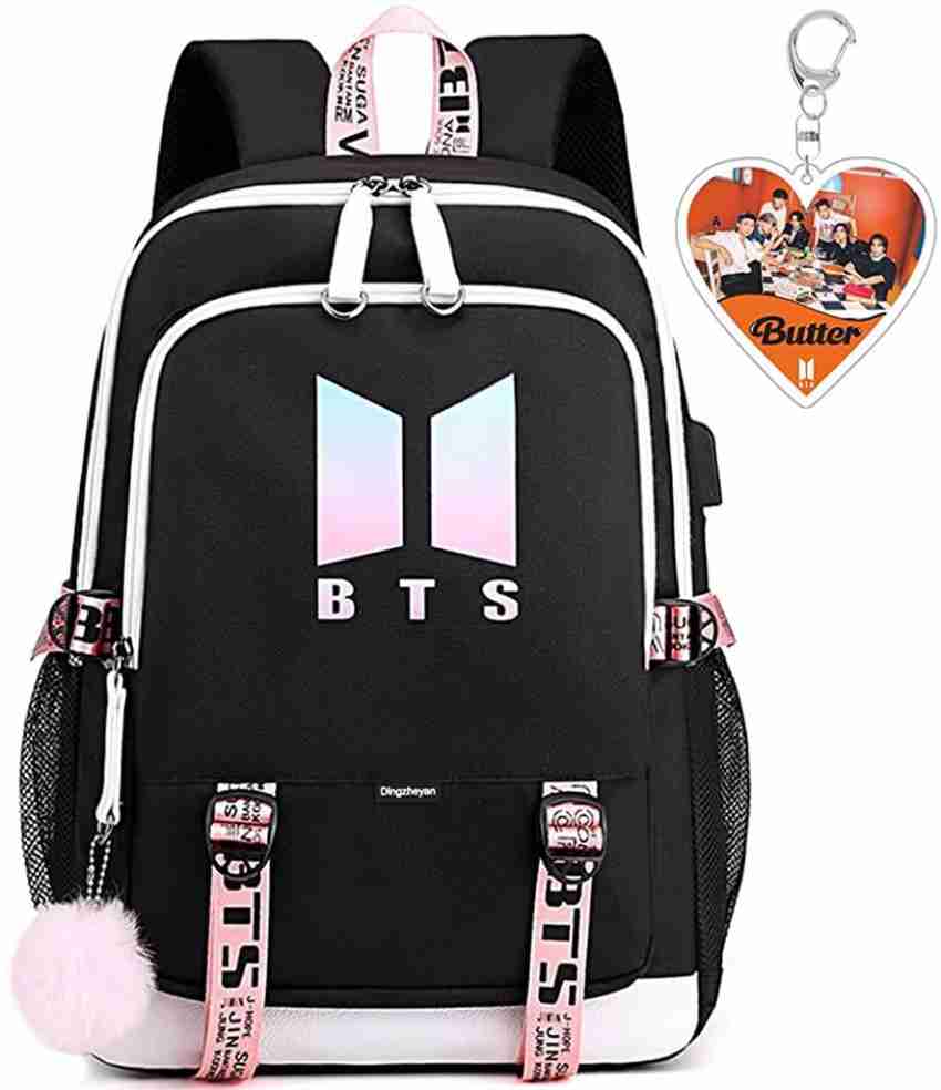 PALAY® BTS Kpop Bangtan Backpacks Daypack Laptop Bag for Girls School Bag  Shoulder Bag with USB Charging Port BTS Kpop Accessories For Boy Women Gifts