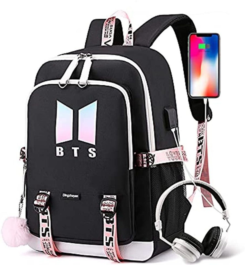 BTS School Bag Bangtan Boys Backpack Canvas Bag JIN SUGA J-HOPE RM JIMIN V  JUNG KOOK Shoulder Bag Messenger Bag Three-pie Student Bag