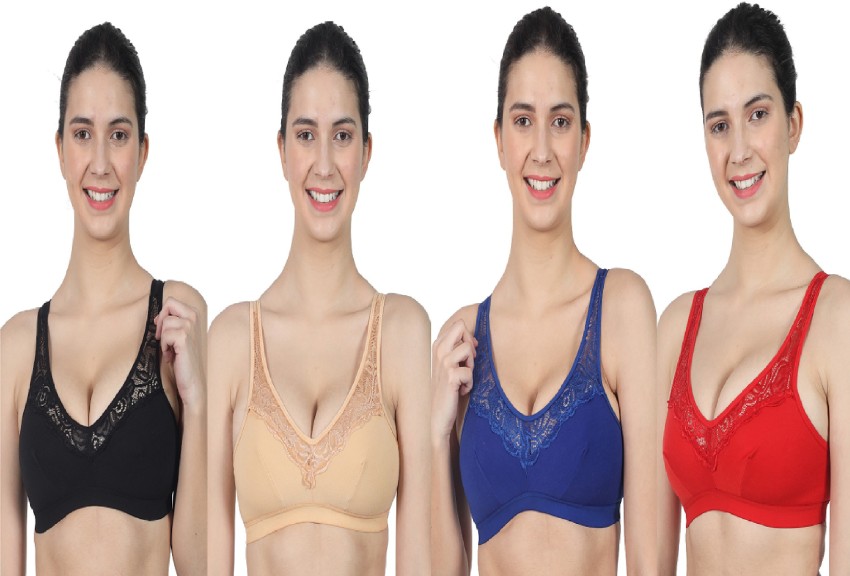 Dollar Missy Women Wire Free Non Padded Skin color Moulded Sports Bra