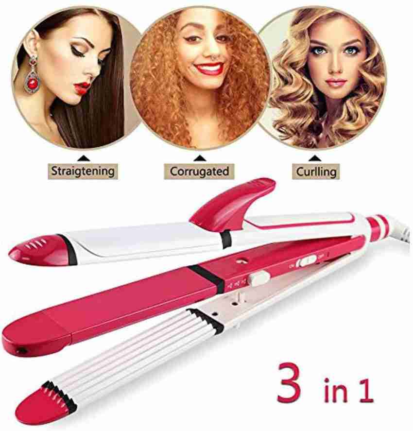 Kemei hair outlet straightener and curler