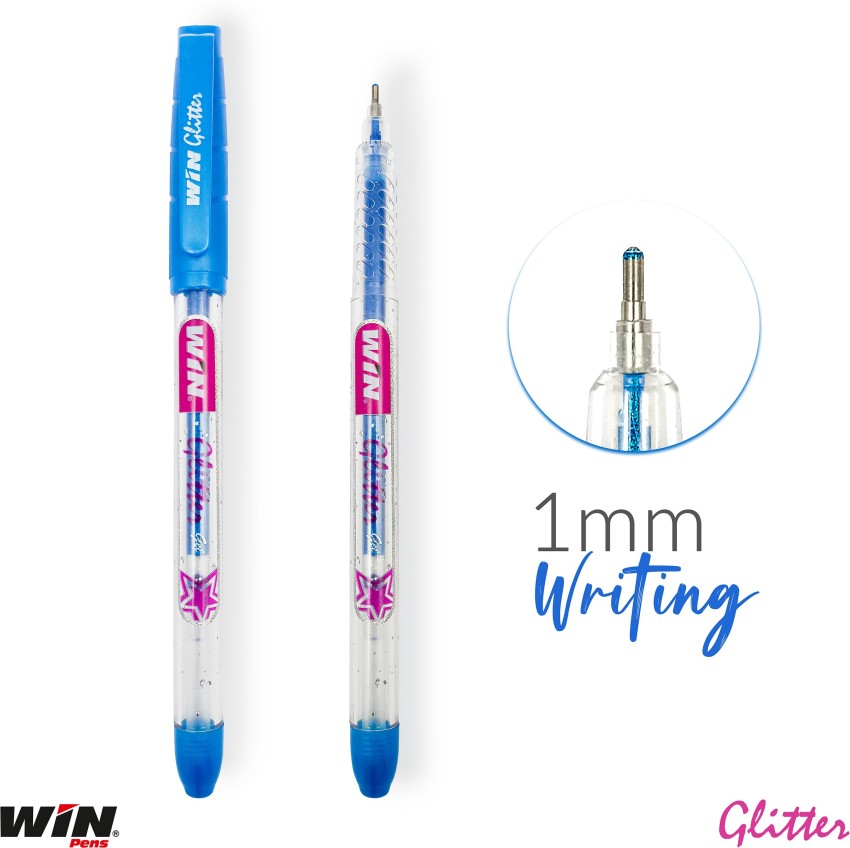 Win Eee Gel Pens | 50 Pcs ( 25 Blue Ink & 25 Black Ink) | Dark Gel Pen Ink  for Smudge Proof Writing | Preferred by Students for Exams and Classes 