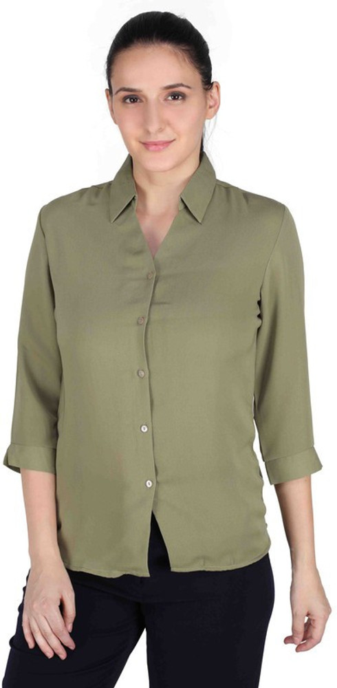 Khaki green shirt womens shop