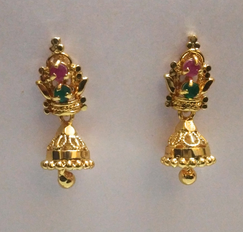 Flipkart Buy SSFJ One Gram Gold Jimiki Earrings Copper