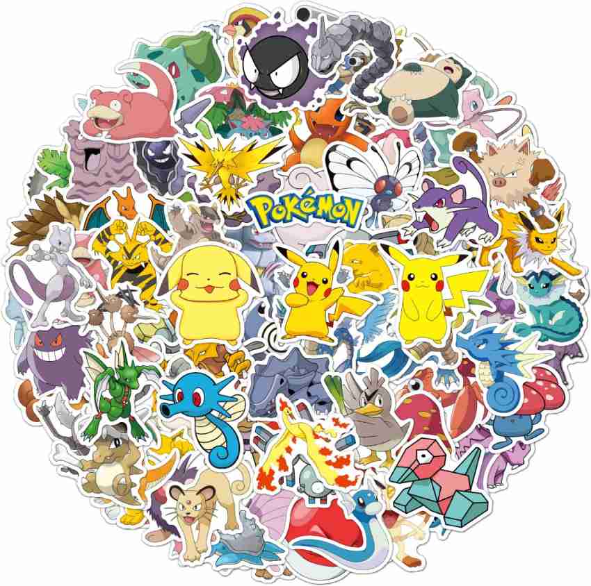 Rousrie 4.318 cm Pokemon Cool Laptop Stickers Self Adhesive Sticker Price  in India - Buy Rousrie 4.318 cm Pokemon Cool Laptop Stickers Self Adhesive  Sticker online at
