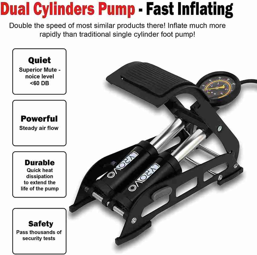 Wuyasta double cylinder foot air pump sale