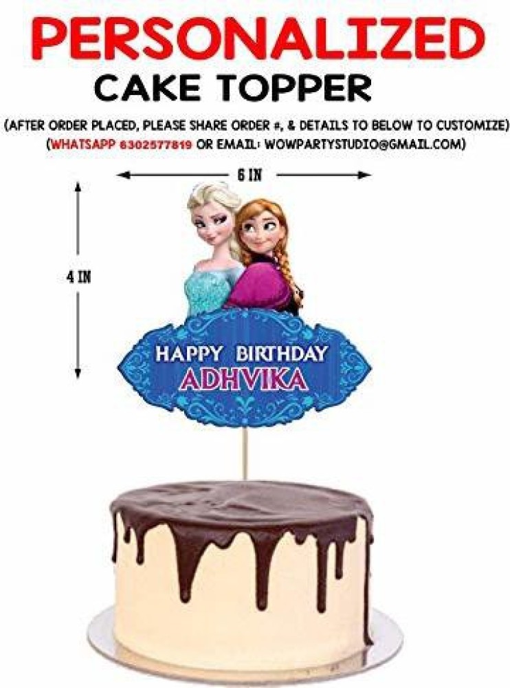 Buy Frozen Cake Topper, Frozen Birthday Party Decorations, Personalized  Frozen Party Cake Topper, Elsa Cake Topper Online in India 