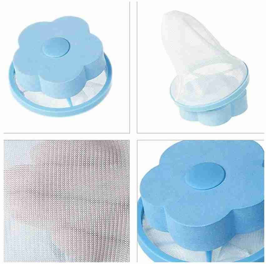 WASHING MACHINE FLOATING FILTER LINT MESH BAG NET POUCH HAIR/LINT