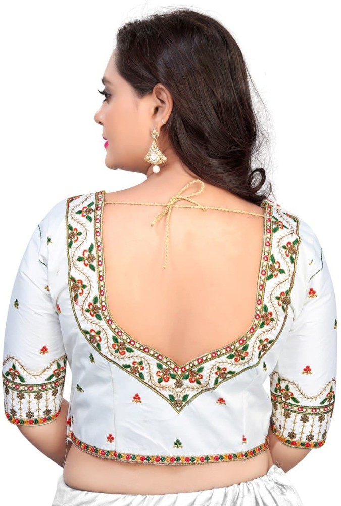 STARWOMEN Art Silk Embroidered Blouse Material Price in India - Buy  STARWOMEN Art Silk Embroidered Blouse Material online at