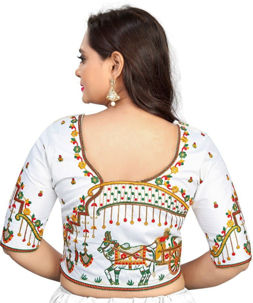 J V P TRENDS Silk Blend Embroidered Blouse Material Price in India Buy J V P TRENDS Silk Blend Embroidered Blouse Material online at Flipkart