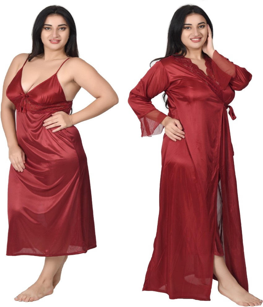 Gwachi Women Solid Maroon Night Suit Set Price in India - Buy Gwachi Women  Solid Maroon Night Suit Set at Flipkart.com Night Suit Set