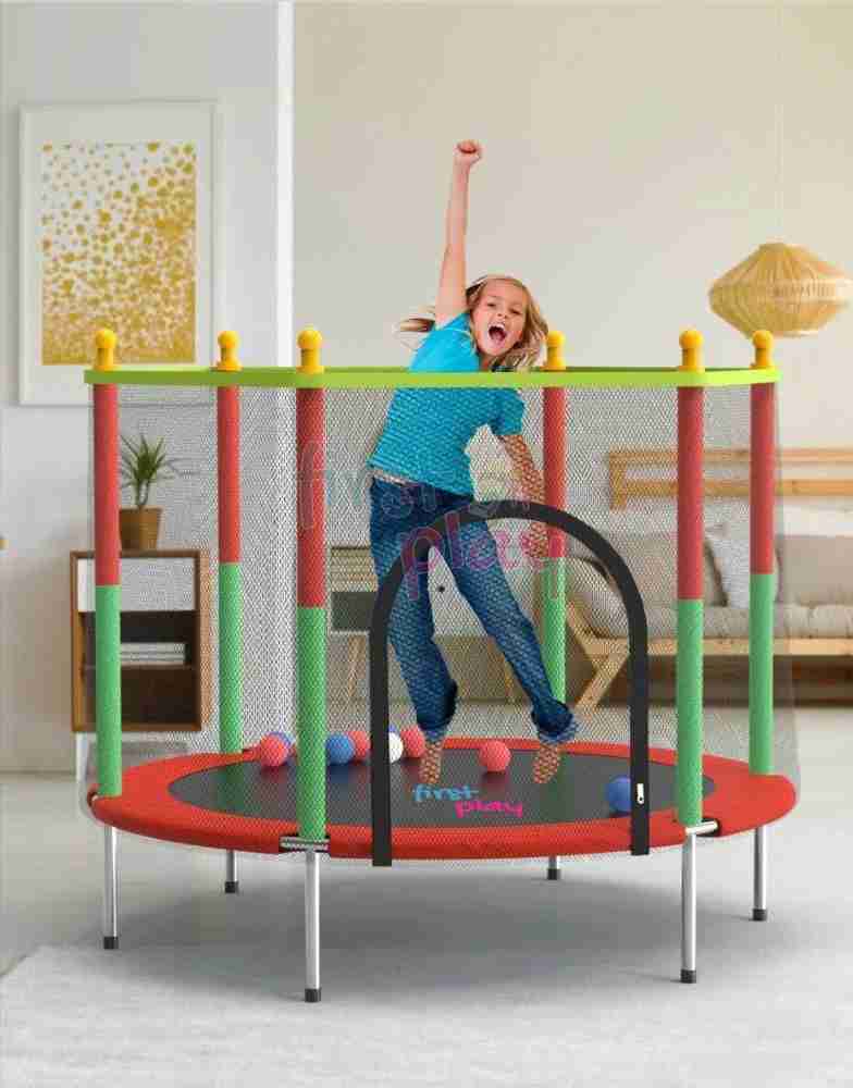 First Play 55 inch/ 140cm Kids Trampoline with Enclosure Net I