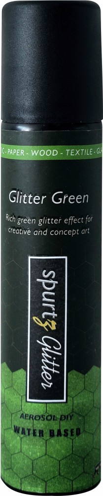 SPURTZ GLITTER GREEN SPRAY NO ODOR SPRAY SUITABLE FOR FABRIC, ART & CRAFT  DIY DECOR GLITTER Spray Paint 75 ml Price in India - Buy SPURTZ GLITTER  GREEN SPRAY NO ODOR SPRAY