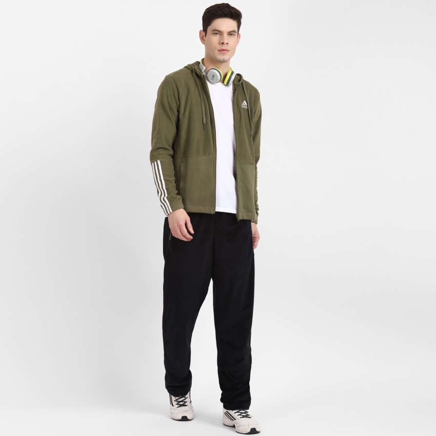 Olive green adidas jacket clearance mens