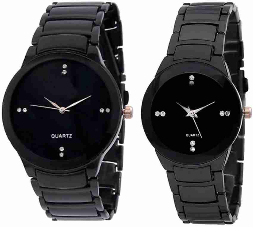 Noman Luxury Rishtey Couple Black Analog Watch For Couple Analog Watch For Couple Analog Watch For Couple Buy Noman Luxury Rishtey Couple Black Analog Watch For Couple