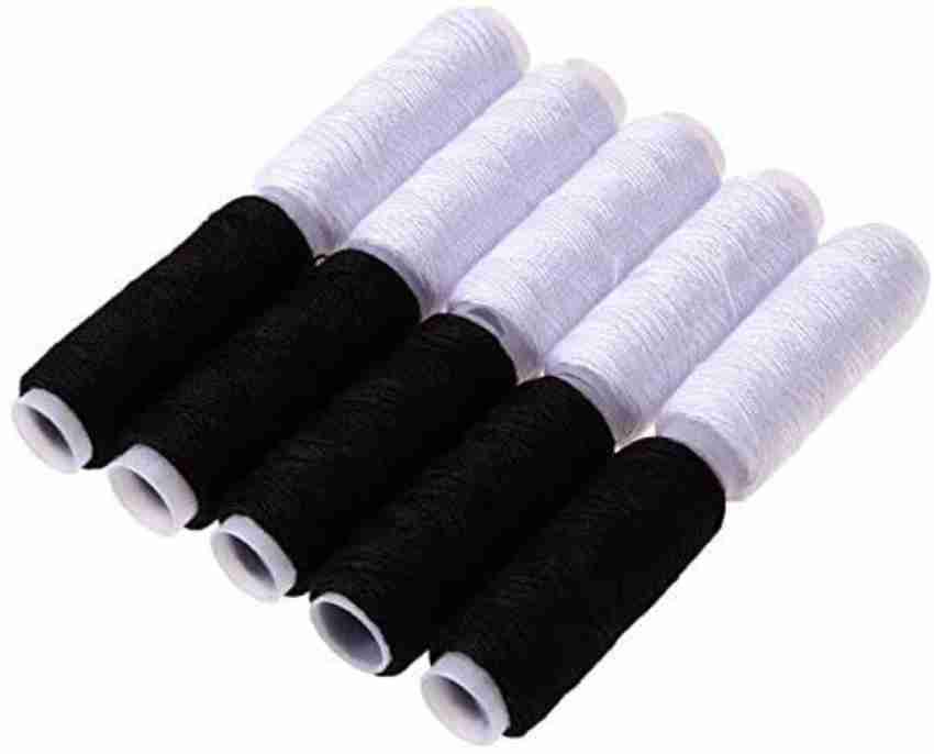imtion ( Reel White & Black 10 Pcs ) Sewing Thread Set for Hand and Machine  Sewing