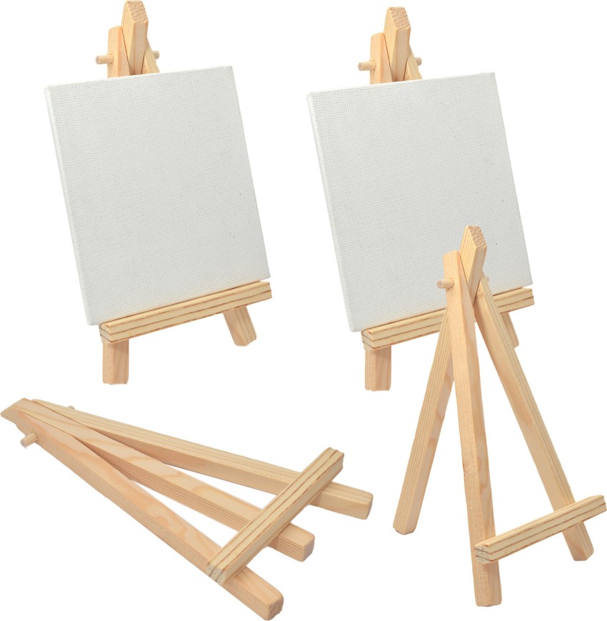 BUY 1 OR MORE, WHITE Hand Painted Wood Mini Easel 5 Tall for Small Art &  ACEO