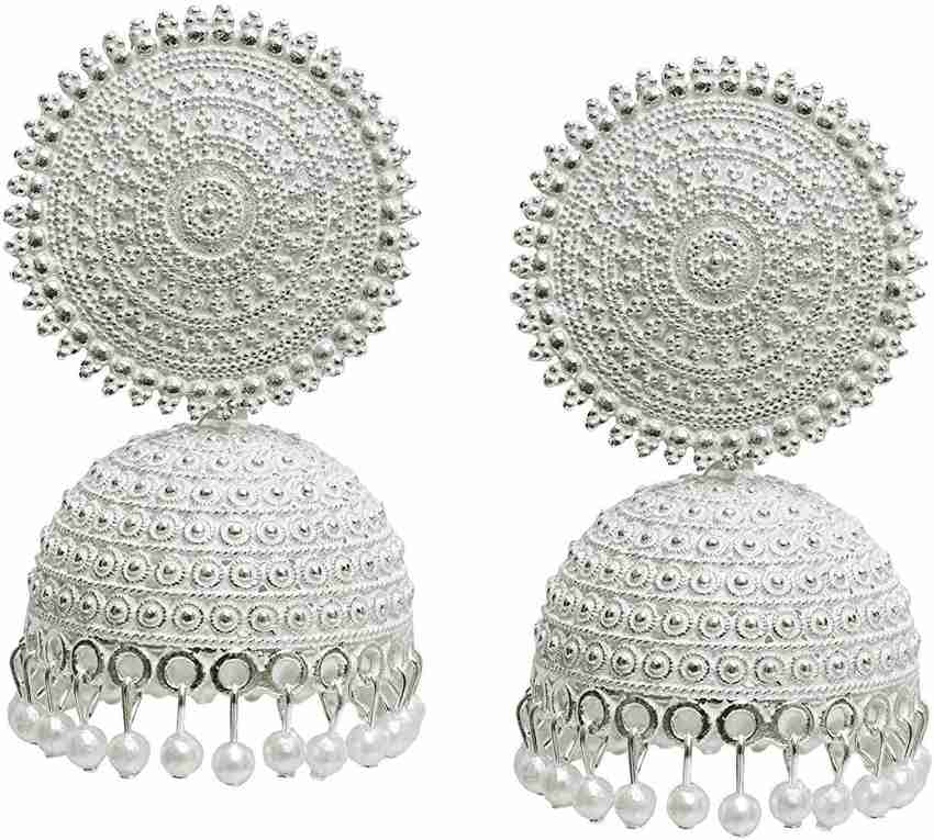 Silver earrings flipkart online