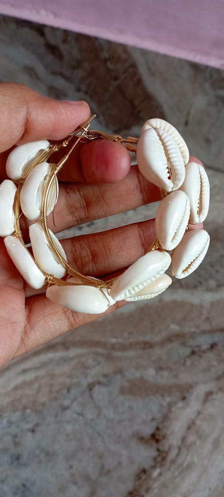  Buy Jhumka Kori hoop earrings Shell Hoop Earring Online at  Best Prices in India