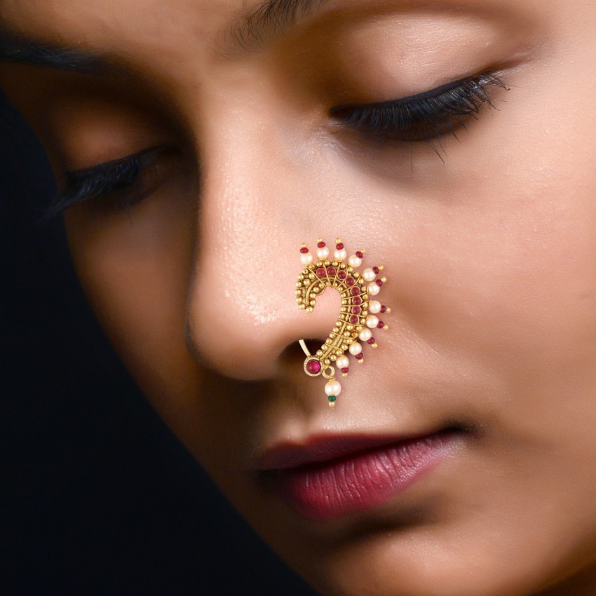 Gold press deals nose ring