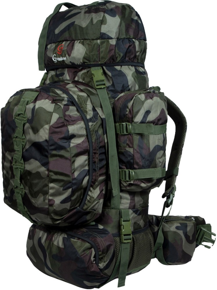 Grandiose Peace Keeper Colonel Army Bags With Detachable Bag Camouflage Rucksack 85 L Camouflage Green Price in India Flipkart