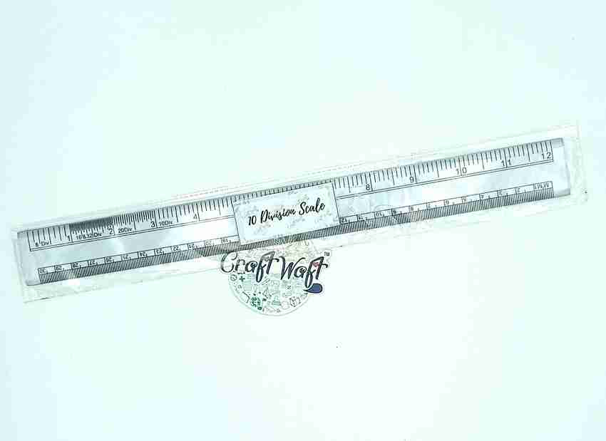 Transparent scale on sale ruler