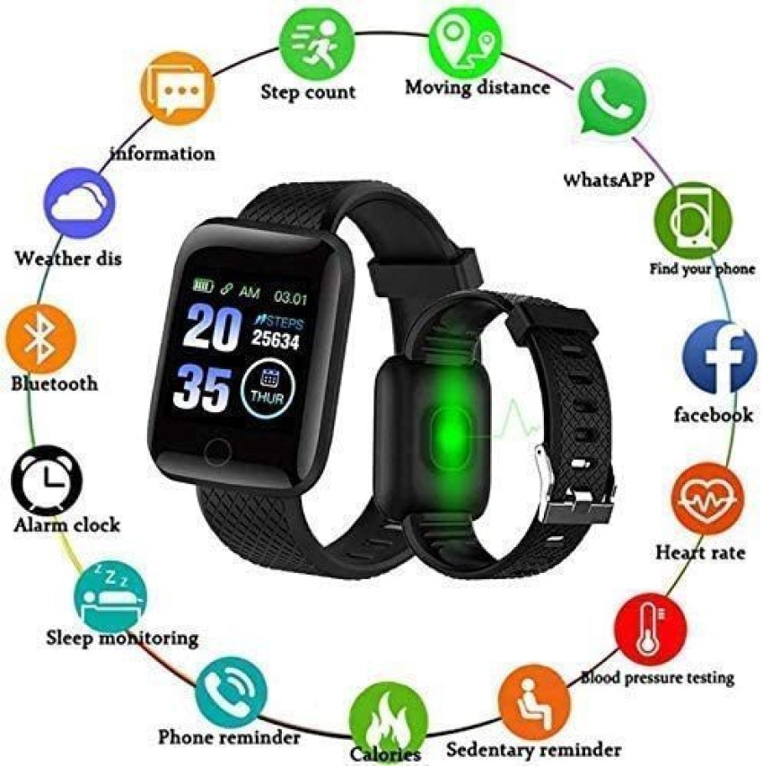EVOTECH ® Smart Watch Id-116 Bluetooth Smartwatch Wireless Fitness Band for  Boys, Girls, Men, Women & Kids | Sports Gym Watch for All Smart Phones I