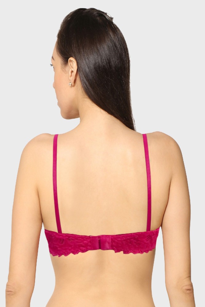 KAVYA LACY Regular brown and magenta Non Padded Bra For Womens