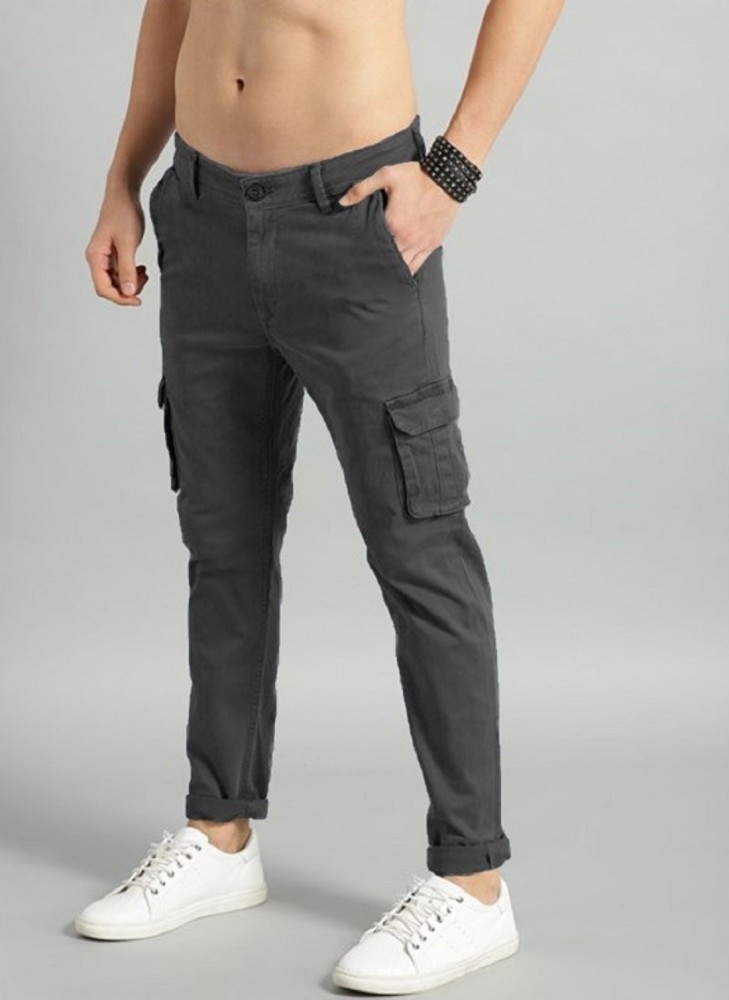 Regular Fit Ripstop cargo trousers  Dark grey  Men  HM IN