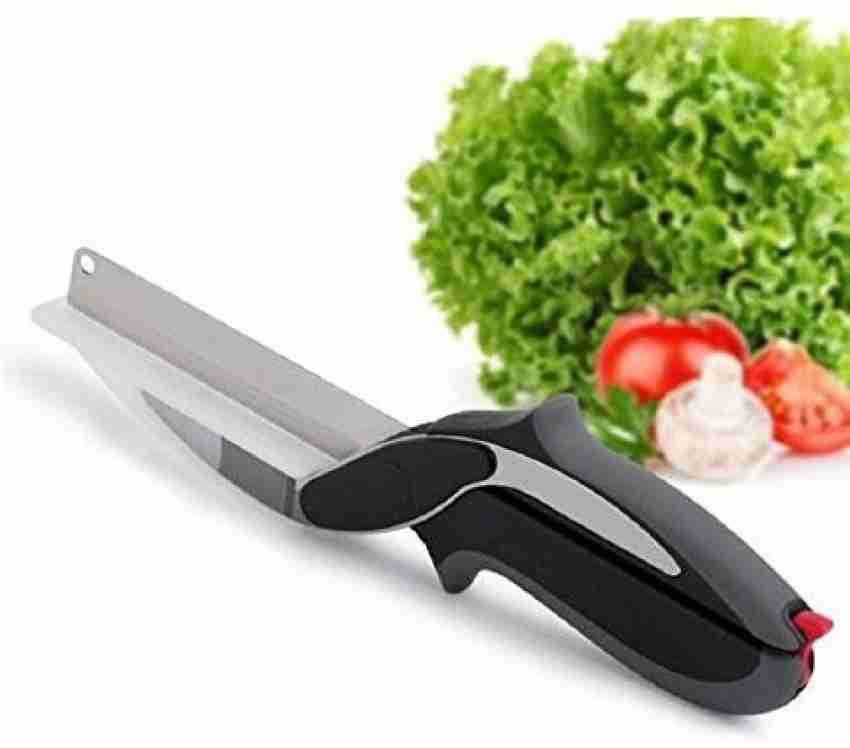 Clever Cutter 2 in1 Knife Cutting Board Scissors Chops Veggies Slicer  Chopper