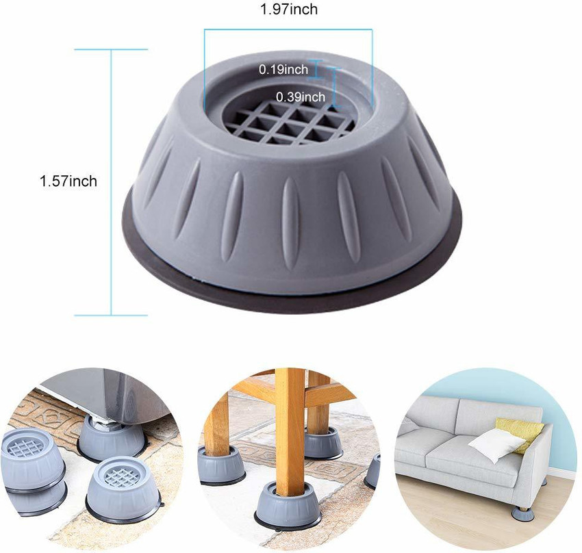 Dhananjay Anti Vibration Pads with Suction Cup Feet, Fridge Washing Machine  Leveling Feet Anti Walk Pads Shock Absorber Furniture Lifting Base 4Pcs ,LG  SAMSUNG IFB MARQ TOSHIBA OTHAR WASHING MACHINE USING BEST