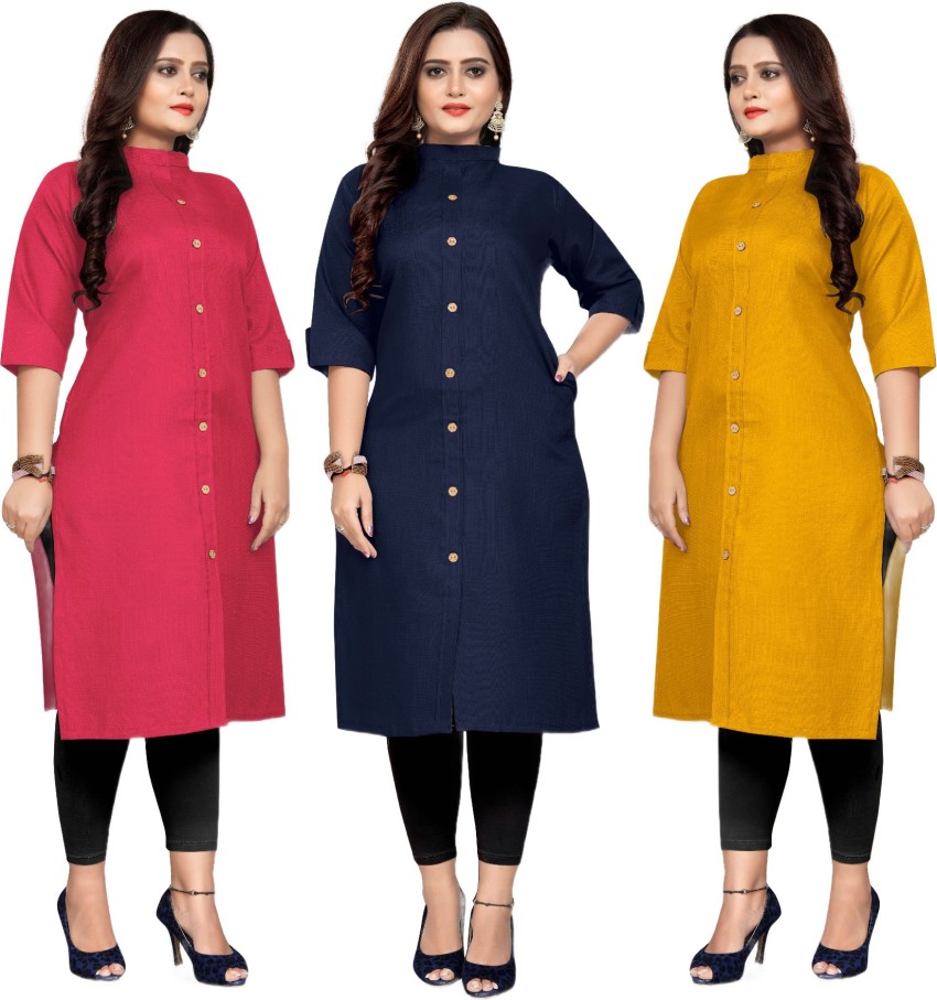 FAIRYPINK Women Embellished A-line Kurta - Buy FAIRYPINK Women